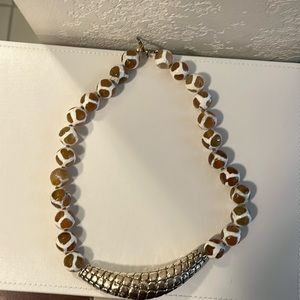 Statement piece! Simon Sebbag 925 Silver and Agate necklace. Natural stones!